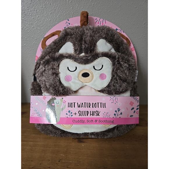 Hedgehog Hot Water Bottle & Sleep Mask - Picture 2 of 6